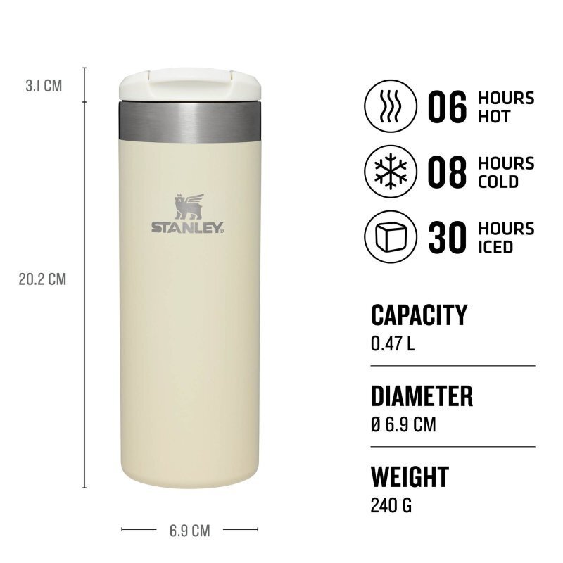 STANLEY Termo hrnček Aerolight 470ml Cream Metallic 2